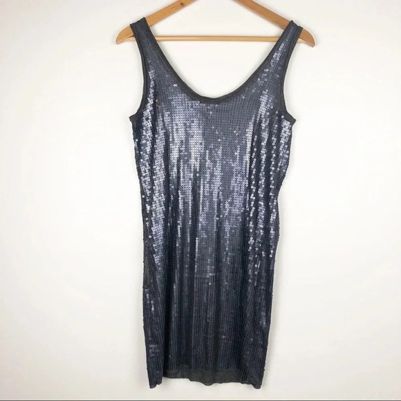 VINCE. | Gray Sequin Tank Dress - Picture 7 of 8